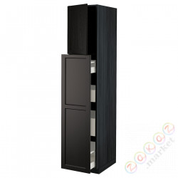 ⭐METOD / MAXIMERA⭐Sза wys сwys 1Drz/4шу, черный/Lerhyttan черный морилка, 40x60x200 cm⭐ИКЕА-19463420