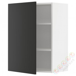 ⭐METOD⭐Навесной шкаф с полками, белый/Nickebo матантрацит, 60x80 cm⭐ИКЕА-59497456