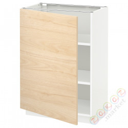 ⭐METOD⭐Кабинет ул./полки, белый/Askersund яркий узор ясеня, 60x37 cm⭐ИКЕА-79456365