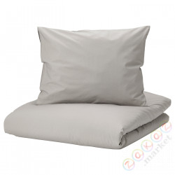 ⭐STRANDTALL⭐Poszwa na kołdrę i 2 posвызовki, Серый/темно-серый, 200x200/50x60 cm⭐ИКЕА-30500628