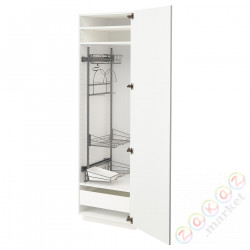 ⭐METOD / MAXIMERA⭐Высокий шкаф/домашний интерьер, белый/Рингхульт белый, 60x60x200 cm⭐ИКЕА-79343849