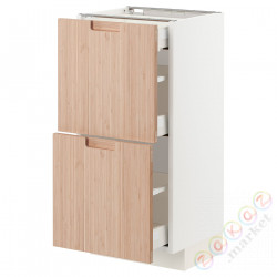 ⭐METOD / MAXIMERA⭐Sсstj 2fr/3шу, белый/Fröjered яркий бамбук, 40x37 cm⭐ИКЕА-69330296