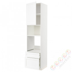 ⭐METOD / MAXIMERA⭐я шел/микр сDrz/2 шу, белый Enköping/белый имитация дерева, 60x60x240 cm⭐ИКЕА-89473581