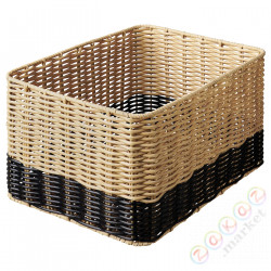 ⭐DJURTRANARE⭐Корзинаyk, бежевый/черный, 25x35x19 cm⭐ИКЕА-30563814