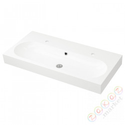 ⭐BRAVIKEN⭐Раковина одинарная, белый, 100x48x10 cm⭐ИКЕА-30135446