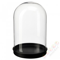 ⭐SKONJA⭐Купол стаканАна с базой, Чистое стекло/черный, 21 cm⭐ИКЕА-60497686