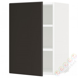 ⭐METOD⭐Навесной шкаф с полками, белый/Кунгсбака антрацит, 40x60 cm⭐ИКЕА-49459964