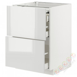 ⭐METOD / MAXIMERA⭐Кабинет ул. сwysuwanym blatem/3шу, белый/Ringhult светло-серый, 60x60 cm⭐ИКЕА-99433491