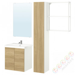 ⭐ENHET⭐Łazienka, белый/подражание. дуб, 64x43x65 cm⭐ИКЕА-69547253