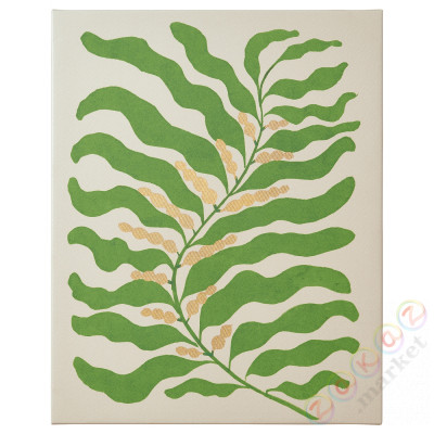 ⭐PJATTERYD⭐Образ, зеленый лист, 40x50 cm⭐ИКЕА-10571155