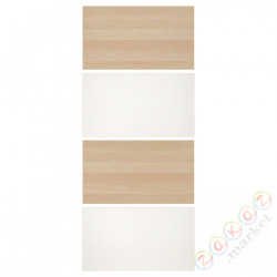 ⭐MEHAMN⭐4 панели для каркаса Drzв и скольжение, под беленый дуб/белый, 100x236 cm⭐ИКЕА-80421186