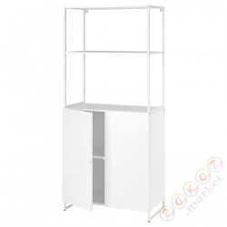 ⭐JOSTEIN⭐Книжный шкаф с дверь, внутренности/снаружи/белый, 81x44x180 cm⭐ИКЕА-49437241