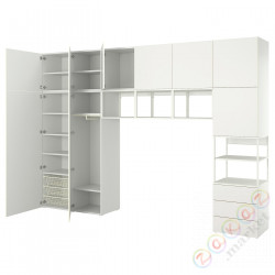 ⭐PLATSA⭐Шкаф 9 дверь+3 ящики, белый/Fonnes white, 360x42x241 cm⭐ИКЕА-89432500