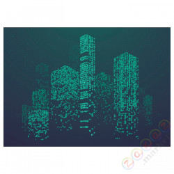 ⭐PJATTERYD⭐Образ, cyfrowe miasto, 70x50 cm⭐ИКЕА-50519448