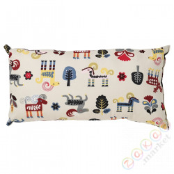 ⭐EKVECKLARE⭐Подушка, сливочный/разноцветный, 30x58 cm⭐ИКЕА-80530798