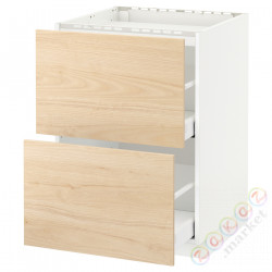 ⭐METOD / MAXIMERA⭐Старший полковник/2fr/2шу, белый/Askersund яркий узор ясеня, 60x60 cm⭐ИКЕА-49215853