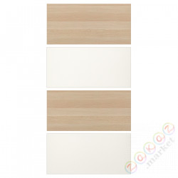 ⭐MEHAMN⭐4 панели для каркаса Drzв и скольжение, под беленый дуб/белый, 100x201 cm⭐ИКЕА-00421185