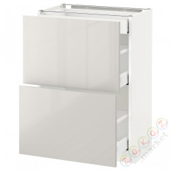 ⭐METOD / MAXIMERA⭐Sсstj 2fr/3шу, белый/Ringhult светло-серый, 60x37 cm⭐ИКЕА-69142592