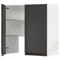 ⭐METOD⭐Шкаф okaнадa сполка/Drzс упражнениями, белый/Upplöv матантрацит, 80x80 cm⭐ИКЕА-49504358