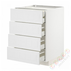 ⭐METOD / MAXIMERA⭐Sза stj 4fr/2n/3śr шу, белый/Stensund белый, 60x60 cm⭐ИКЕА-69409464