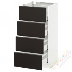 ⭐METOD / MAXIMERA⭐Бывший 4 пт/4шу, белый/Кунгсбака антрацит, 40x37 cm⭐ИКЕА-79212004