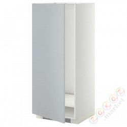 ⭐METOD⭐Шкаф, высокий лед/проживающий, белый/Veddinge Серый, 60x60x140 cm⭐ИКЕА-19925242