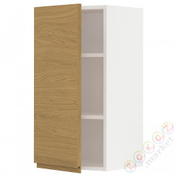 ⭐METOD⭐Навесной шкаф с полками, белый/Voxtorpподражание. дуб, 40x80 cm⭐ИКЕА-69539125