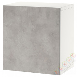 ⭐BESTA⭐Комбинация навесных шкафов, белый Kallviken/имитация светло-серого бетона, 60x42x64 cm⭐ИКЕА-89439827