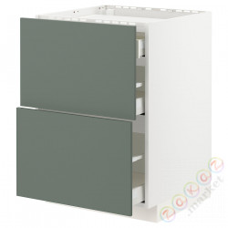 ⭐METOD / MAXIMERA⭐Старший полковник/2fr/3шу, белый/Bodarp серо-зеленый, 60x60 cm⭐ИКЕА-59317832