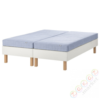 ⭐ESPEVAR/VADSO⭐Континентальная кровать, белый/жесткий голубой, 180x200 cm⭐ИКЕА-09389850