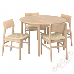 ⭐SKANSNAS / SKANSNAS⭐Таблица и 4 стулья, jasny бук фанера/jasny бук, 115/170 cm⭐ИКЕА-29561482