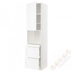 ⭐METOD / MAXIMERA⭐Обувь для микрокомбо дверь/3шу, белый Enköping/белый имитация дерева, 60x60x240 cm⭐ИКЕА-79473591