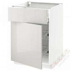 ⭐METOD / MAXIMERA⭐Кабинет stj/доктор/ящики/дверь, белый/Ringhult светло-серый, 60x60 cm⭐ИКЕА-69454244