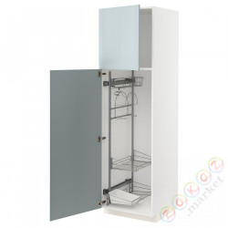 ⭐METOD⭐Высокий шкаф/домашний интерьер, белый/Kallarp jasnoсерый-синий, 60x60x200 cm⭐ИКЕА-89479026