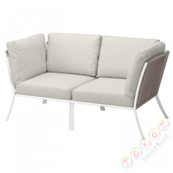 ⭐SEGERON⭐Диван 2-человекowa, снаружи, белый/бежевый/Frösön/Дувхольмен бежевый⭐ИКЕА-79520168