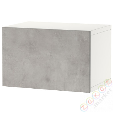 ⭐BESTA⭐Комбинация навесных шкафов, белый Kallviken/имитация светло-серого бетона, 60x42x38 cm⭐ИКЕА-59430871
