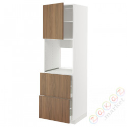 ⭐METOD / MAXIMERA⭐Утром доктора/2fr/2в шу, белый/Tistorp подражаниеacja коричневыйowego орехa, 60x60x200 cm⭐ИКЕА-09519615