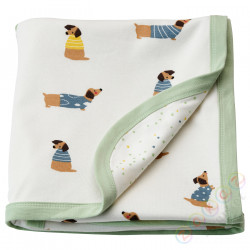 ⭐DROMSLOTT⭐Kocyk, шаблон w szczeniaki/узор в горошек разноцветный, 80x100 cm⭐ИКЕА-60526373