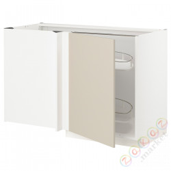 ⭐METOD⭐Напольный шкаф угловой H. полка, белый/Havstorp бежевый, 128x68 cm⭐ИКЕА-19462251