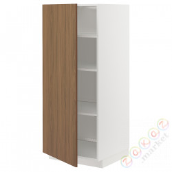 ⭐METOD⭐Высокий шкаф/полки, белый/Tistorp подражаниеacja коричневыйowego орехa, 60x60x140 cm⭐ИКЕА-29519761