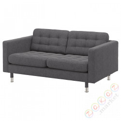 ⭐LANDSKRONA⭐Диван 2-человекowa, Gunnared темно-серый/металл⭐ИКЕА-59270274