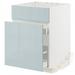 ⭐METOD / MAXIMERA⭐Форма L + 3F/2шу, белый/Kallarp jasnoсерый-синий, 60x60 cm⭐ИКЕА-09479407