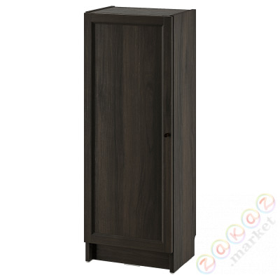 ⭐BILLY / OXBERG⭐Книжный шкаф с дверь, темно коричневый подражание. дуб, 40x30x106 cm⭐ИКЕА-29483291
