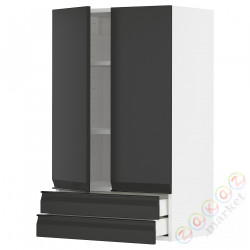 ⭐METOD / MAXIMERA⭐Sза c 2 Drz/2 ящики, белый/Upplöv матантрацит, 60x100 cm⭐ИКЕА-59493260