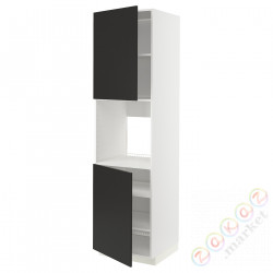 ⭐METOD⭐Шестой огромный 2dr/половина, белый/Nickebo матантрацит, 60x60x220 cm⭐ИКЕА-89499067