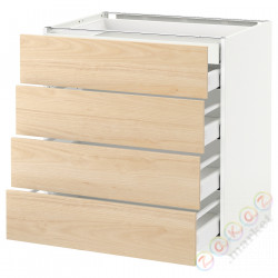 ⭐METOD / MAXIMERA⭐Бывший 4 пт/2n/3śr шу, белый/Askersund яркий узор ясеня, 80x60 cm⭐ИКЕА-99215836