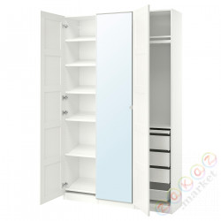 ⭐PAX / BERGSBO/VIKEDAL⭐Комбинация шкафов, белый/зеркало, 150x38x236 cm⭐ИКЕА-59328915