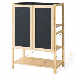 ⭐IVAR⭐Книжный шкаф с дверь, сосна/filc filc, 89x50x124 cm⭐ИКЕА-59508087