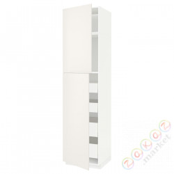 ⭐METOD / MAXIMERA⭐Шкаф, высота 2дверь/4лопата, белый/Веддинге белый, 60x60x240 cm⭐ИКЕА-29456947