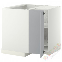 ⭐METOD⭐Тумба угловая с каруселью, белый/Veddinge Серый, 88x88 cm⭐ИКЕА-79357841